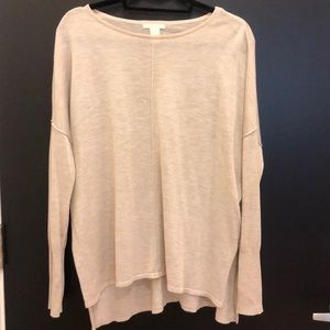 H&M Tan Split-hem Sweater Size M